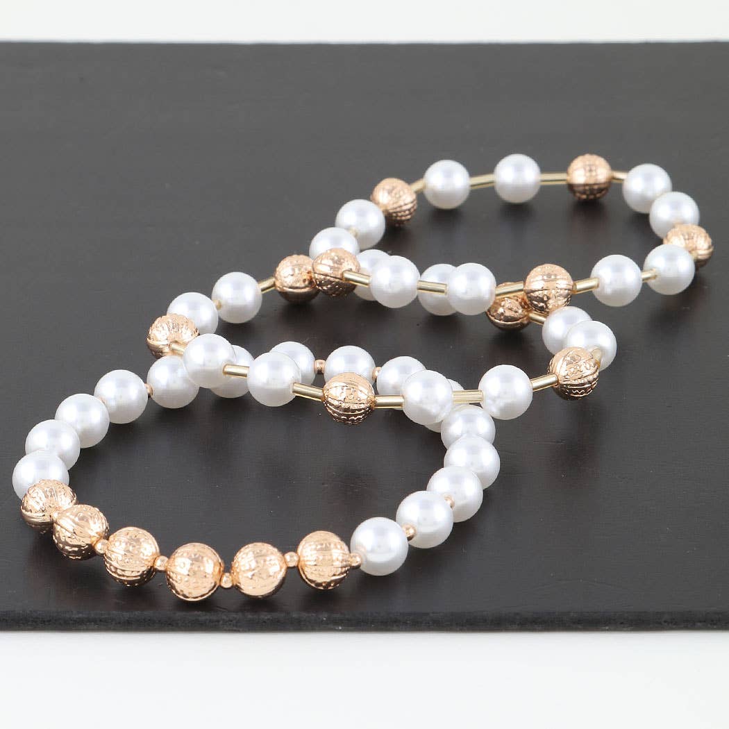 Multi Pearl Beaded Bracelet: GCR