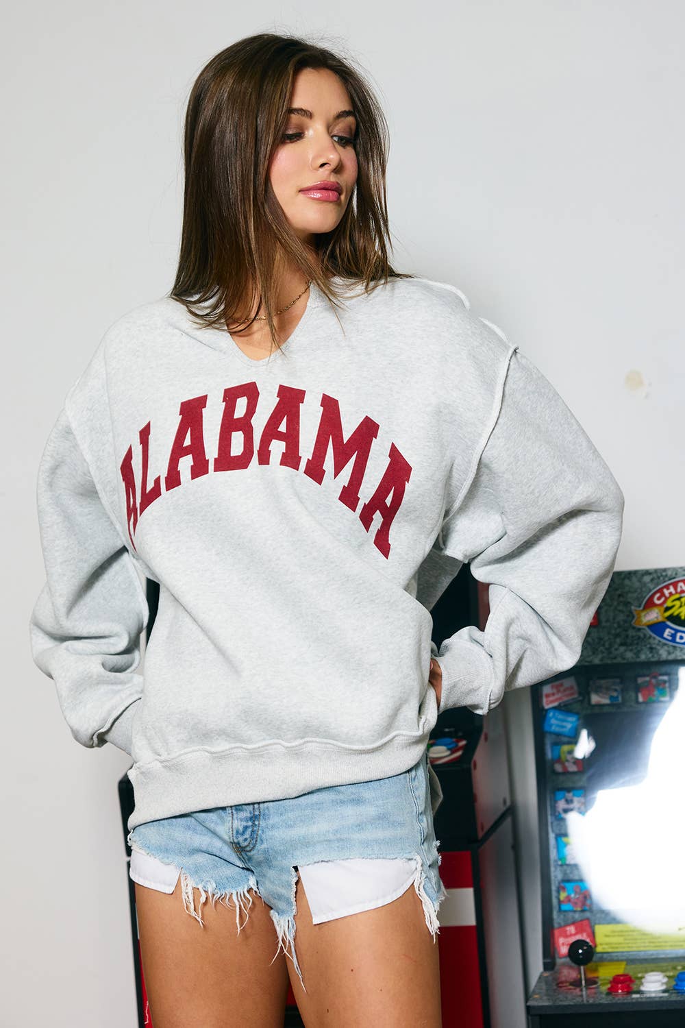 Alabama/AL Reversible Oversized Pullover