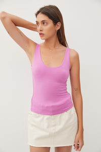 Basic Double Lined Scoop Neck Tank