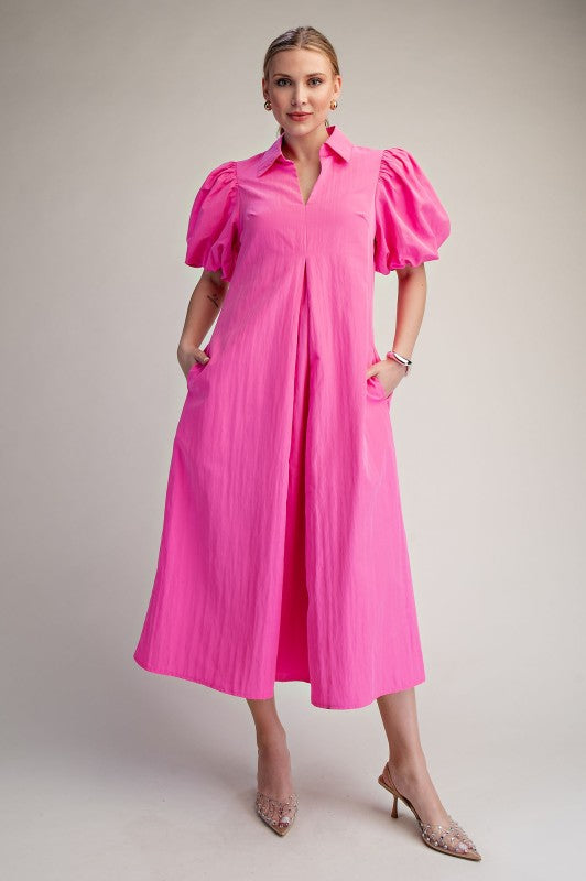 Pretty in Pink Midi Dress