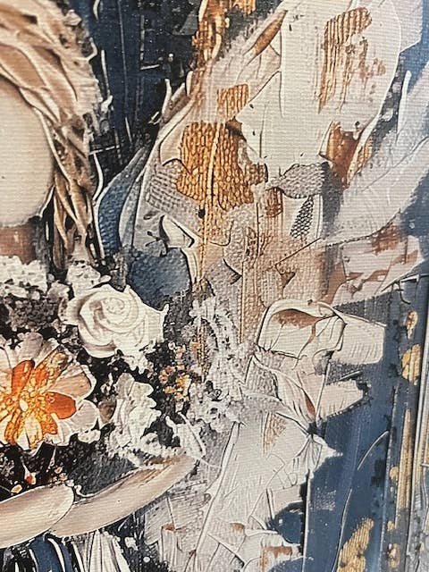 Angel Gold Flower Canvas: 8x8