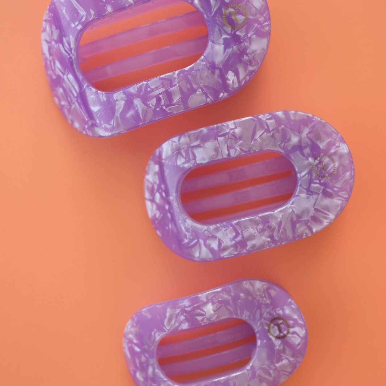 Flat Round Hair Clip | Medium | Lavender Mist