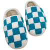 Blue Checkered Slippers