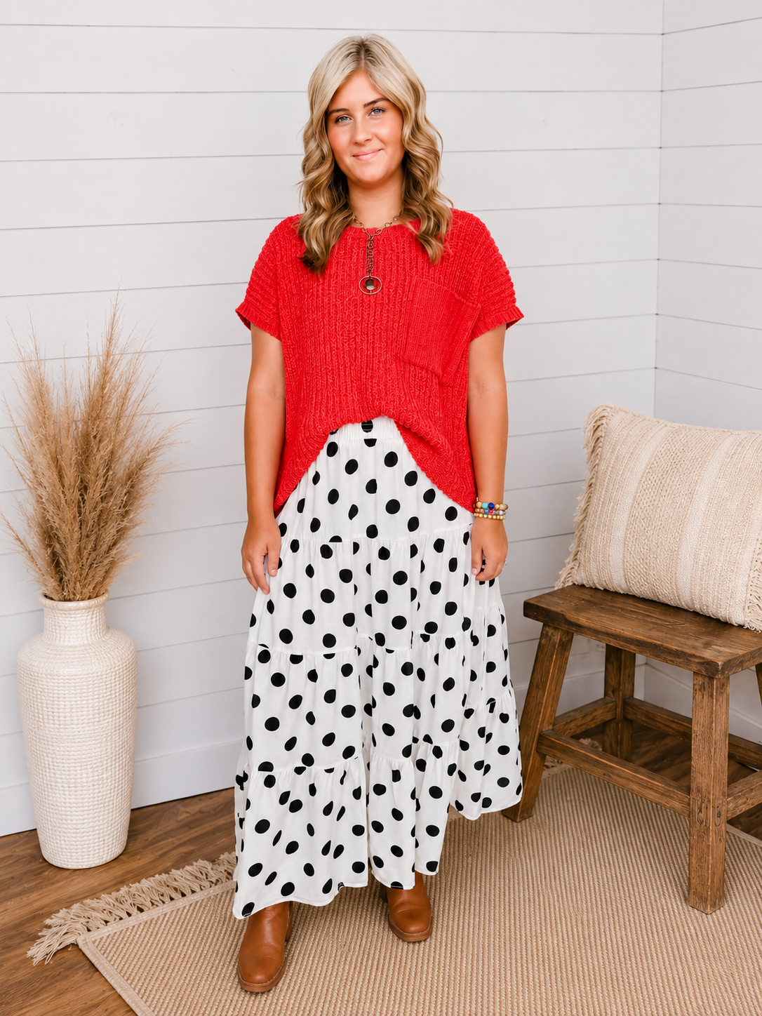 Twirl & Dots Maxi Skirt