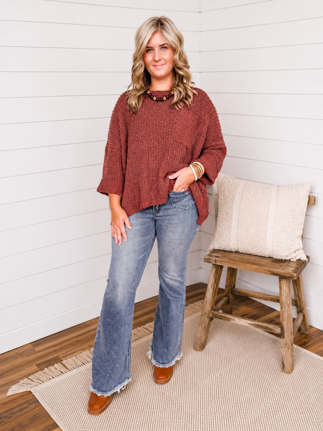 Cocoa Chenille Oversized Sweater