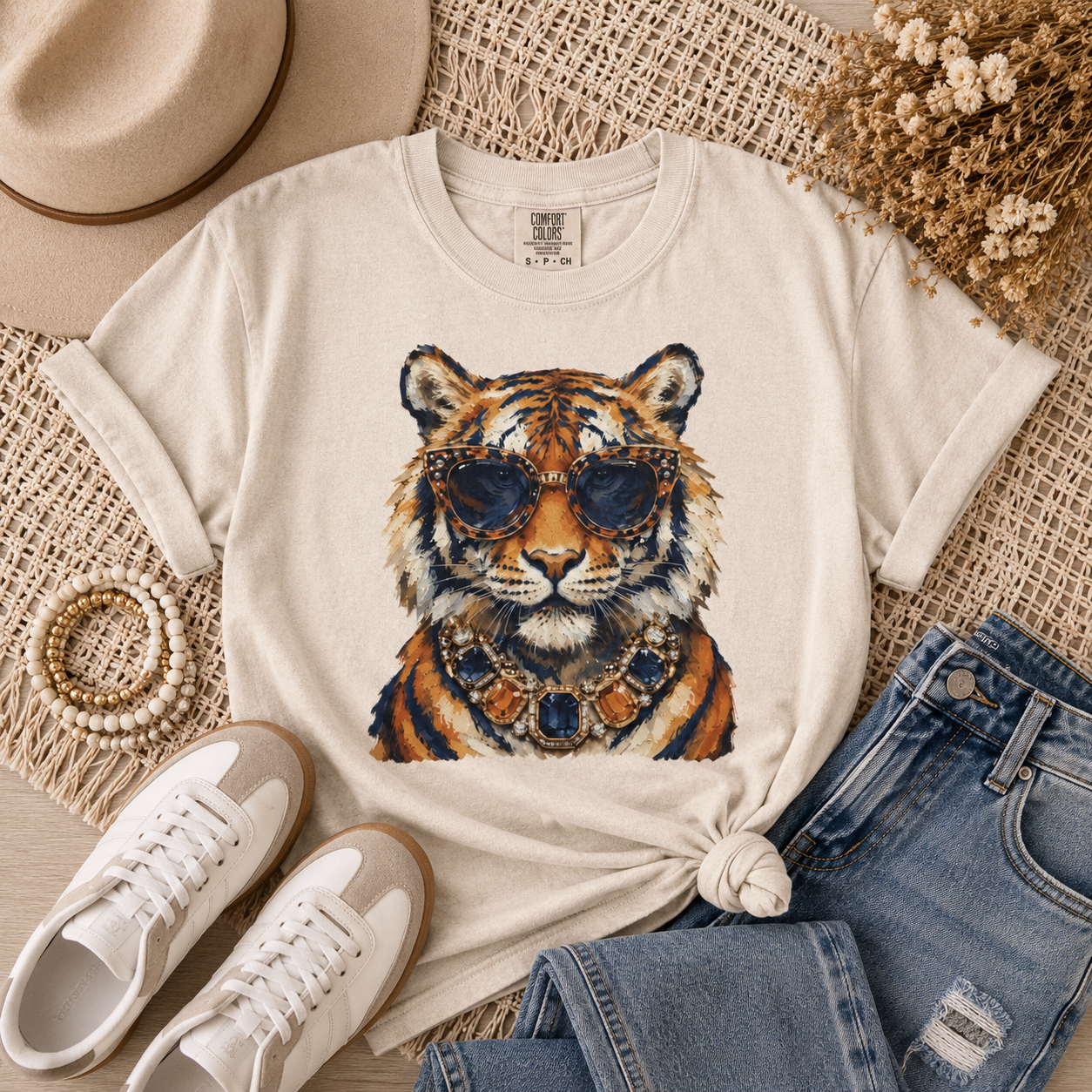 Glam Tiger Game Day Tee | Comfort Colors