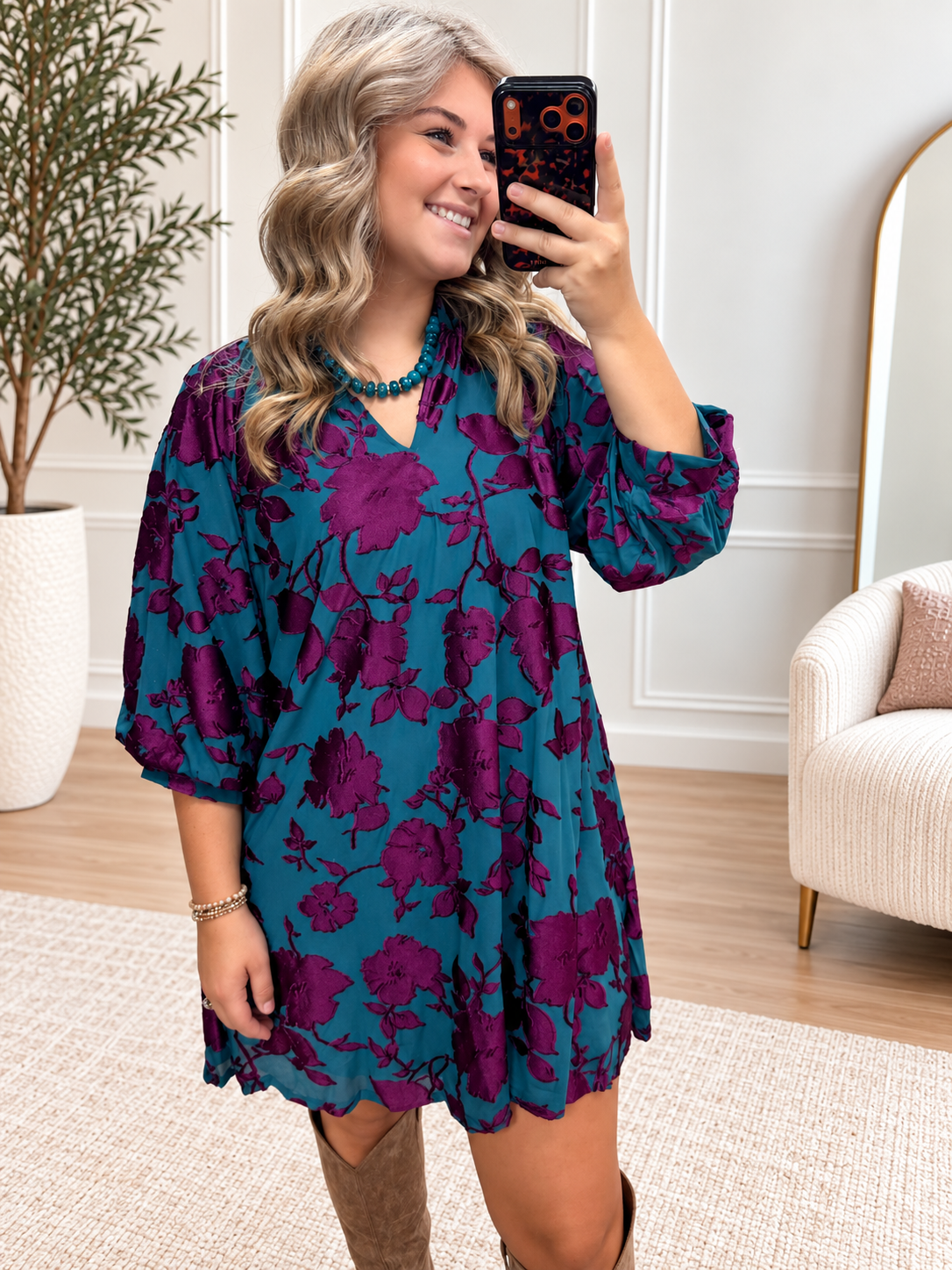 Teal Romance Dress