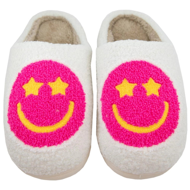Star Eyed Happy Face Slippers