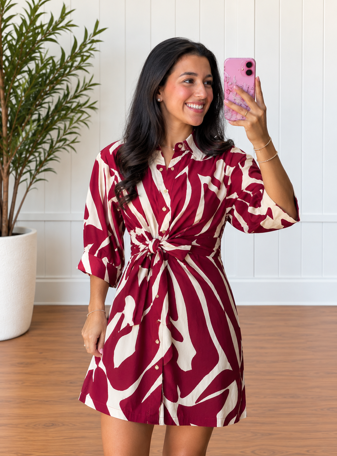 Autumn Merlot Mini Dress