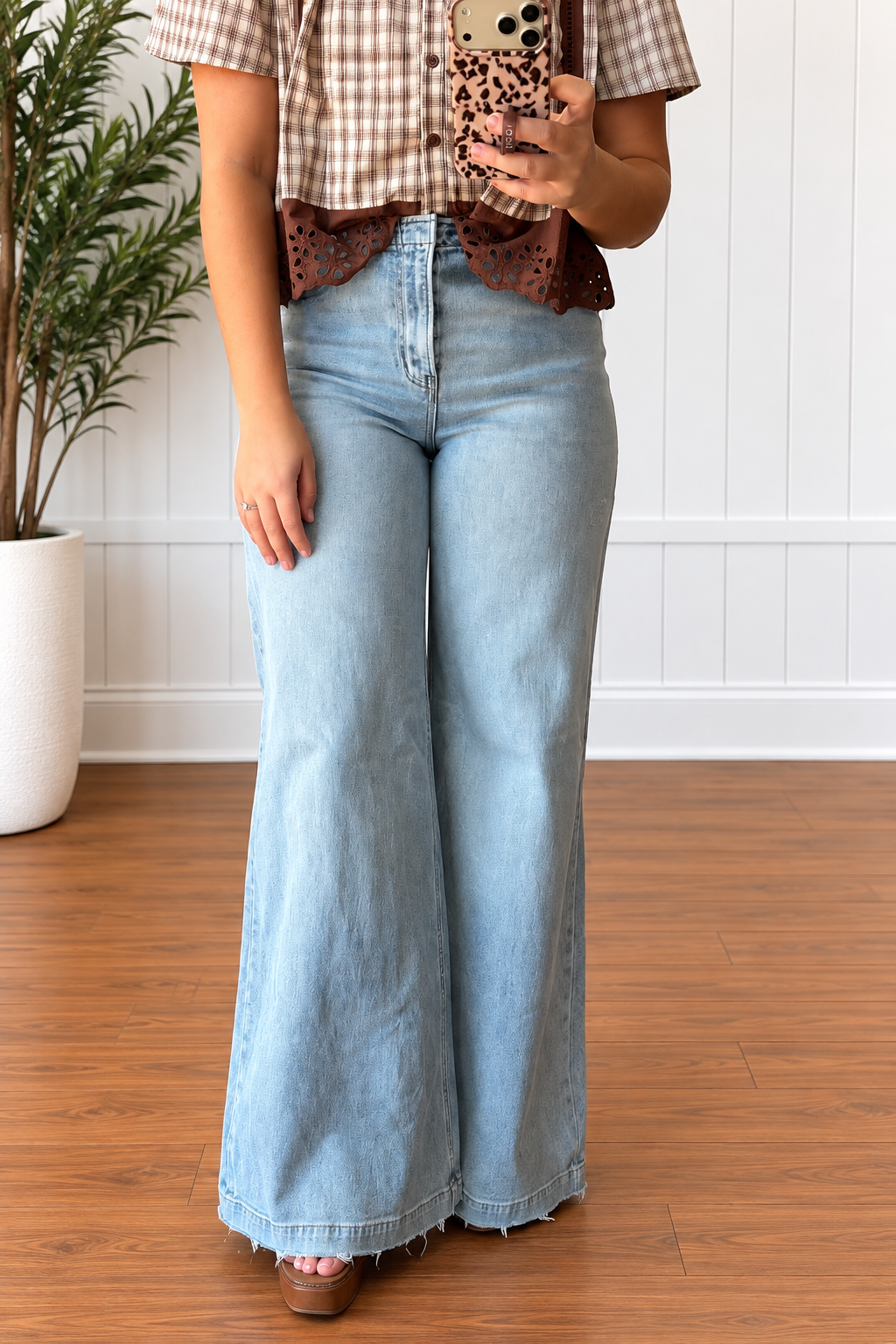 Kancan High Rise Trouser Denim