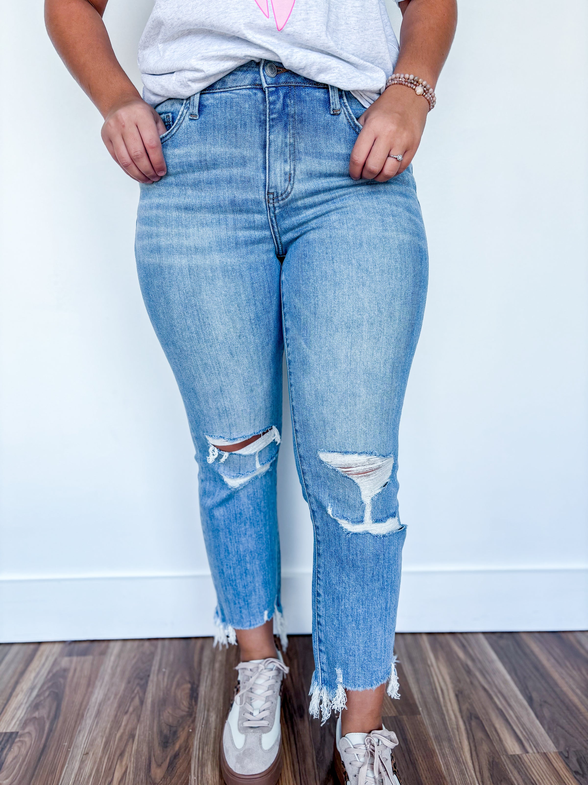 Vervet High Rise Light Wash Crop Flare Jeans