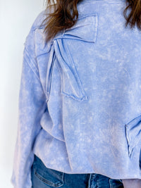 Bow Terry Sweatshirt Periwinkle