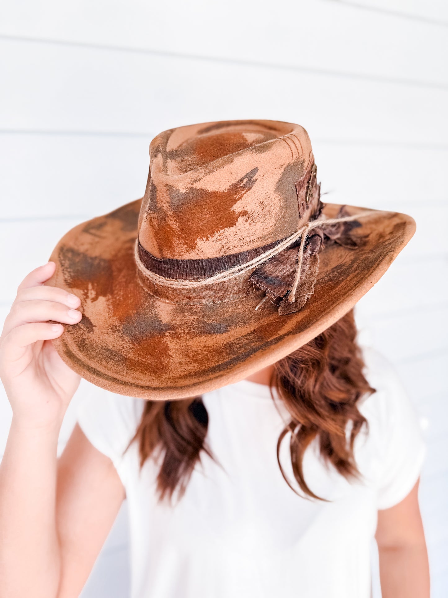 Vintage Shapeable Cowgirl & Fedora Hat With Feather
