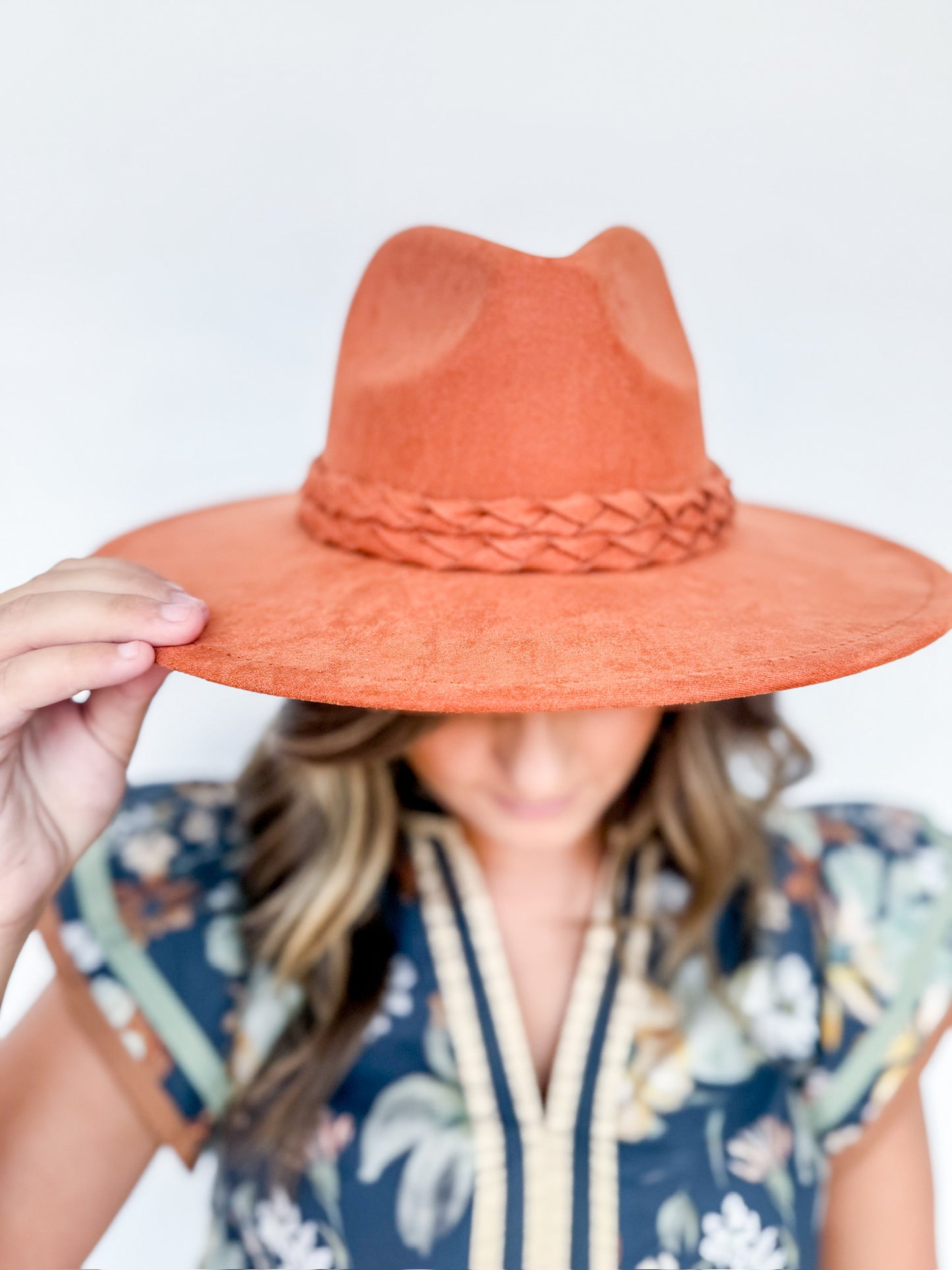 Rust Double Rope Braided Hat