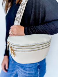 Triple Zippered Sling Bag Two Colors!