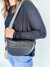 Triple Zippered Sling Bag Two Colors!