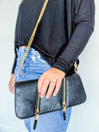 Double Zipper Convertible Crossbody Bag Three Colors!