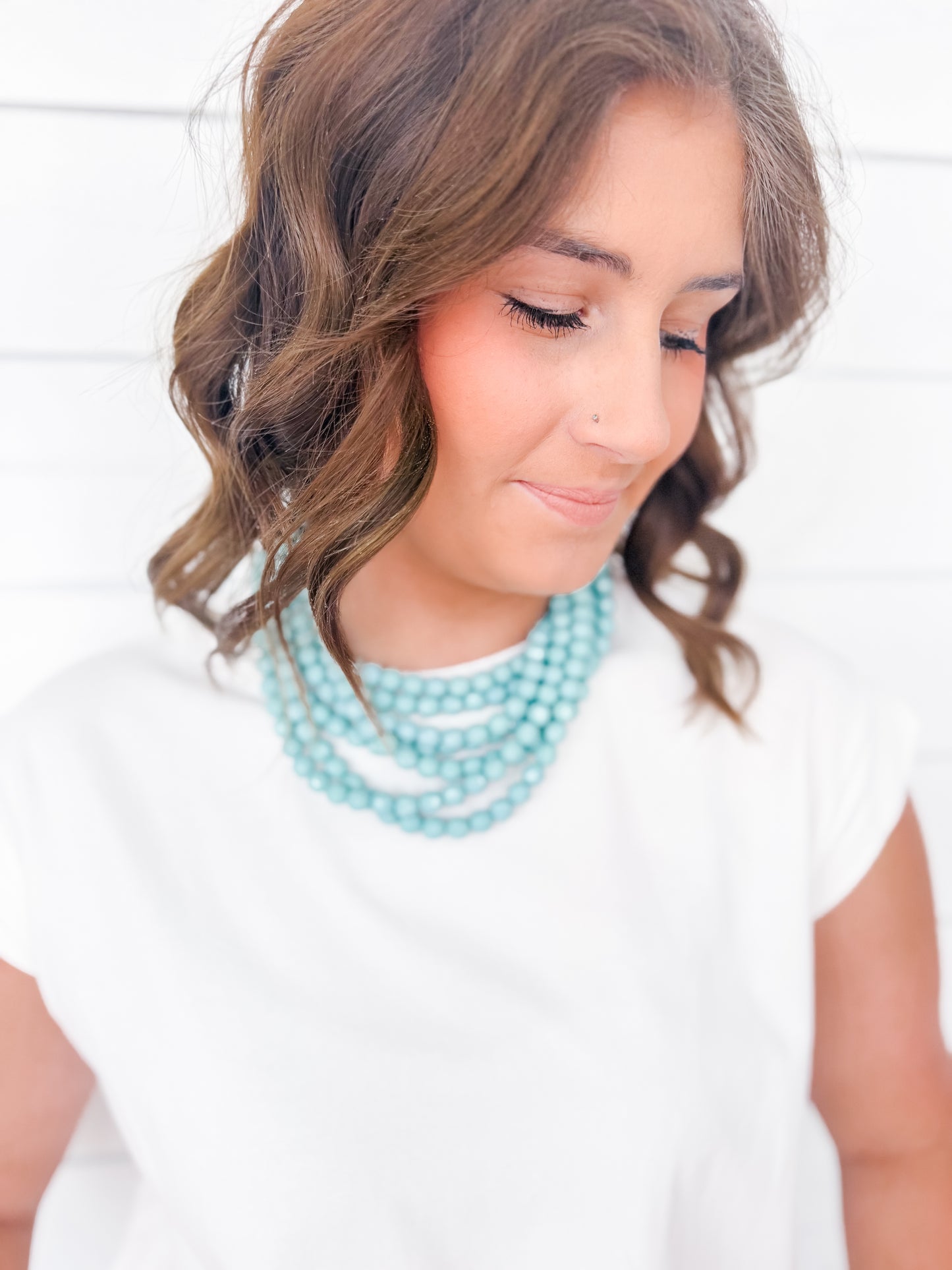 Bold Multi Strand Beaded Statement Necklace