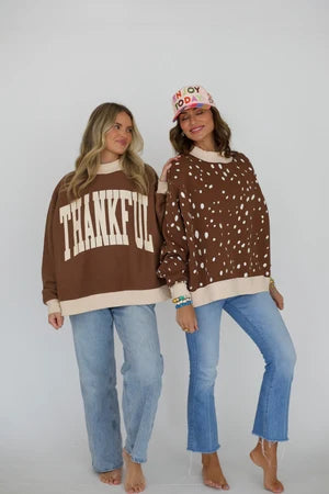 Thankful Reversible Mock Sweatshirt