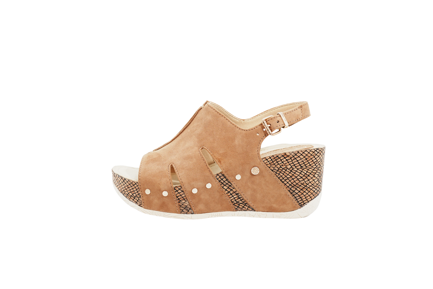 Bussola Formentera Peep-Toe Wedge Sandals (Sand)