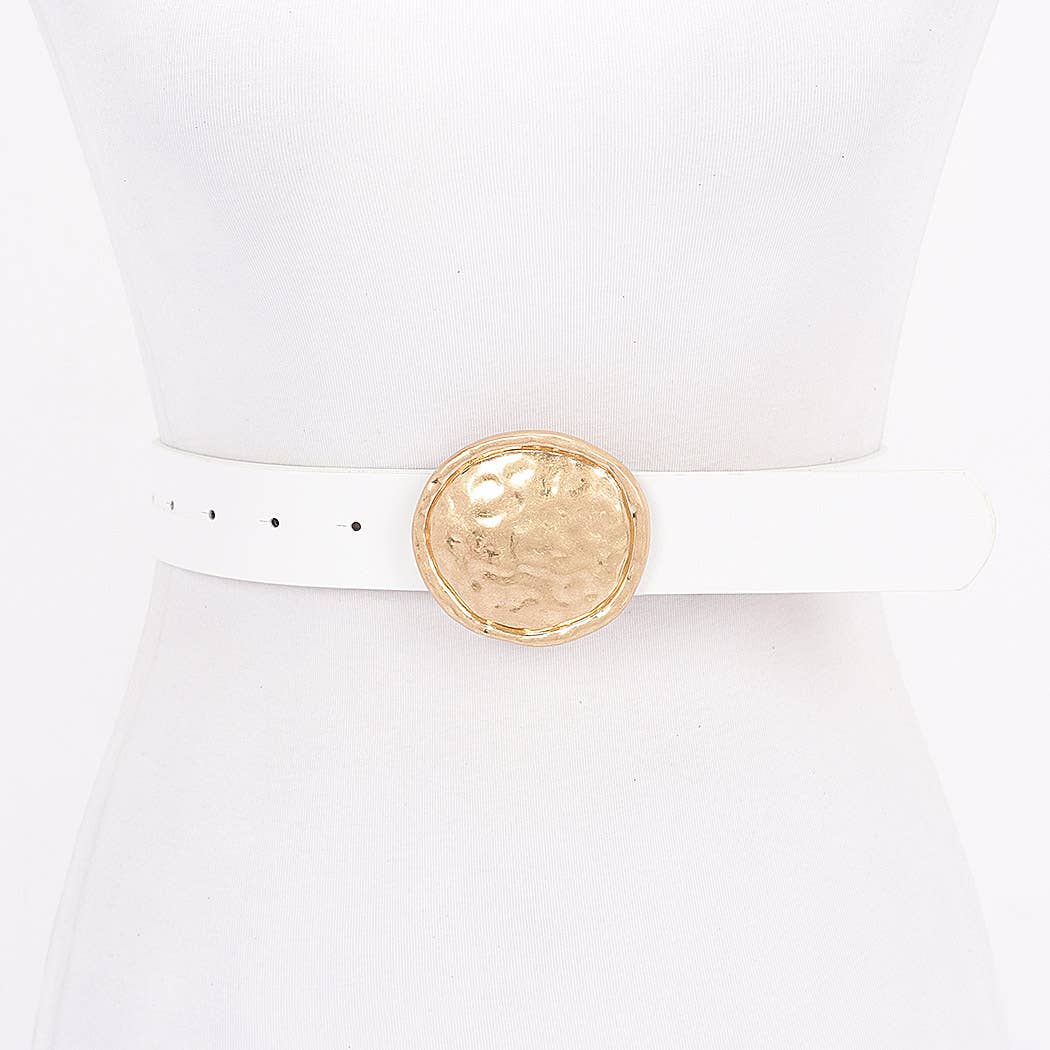 Metal Buckle PU Belt: BK