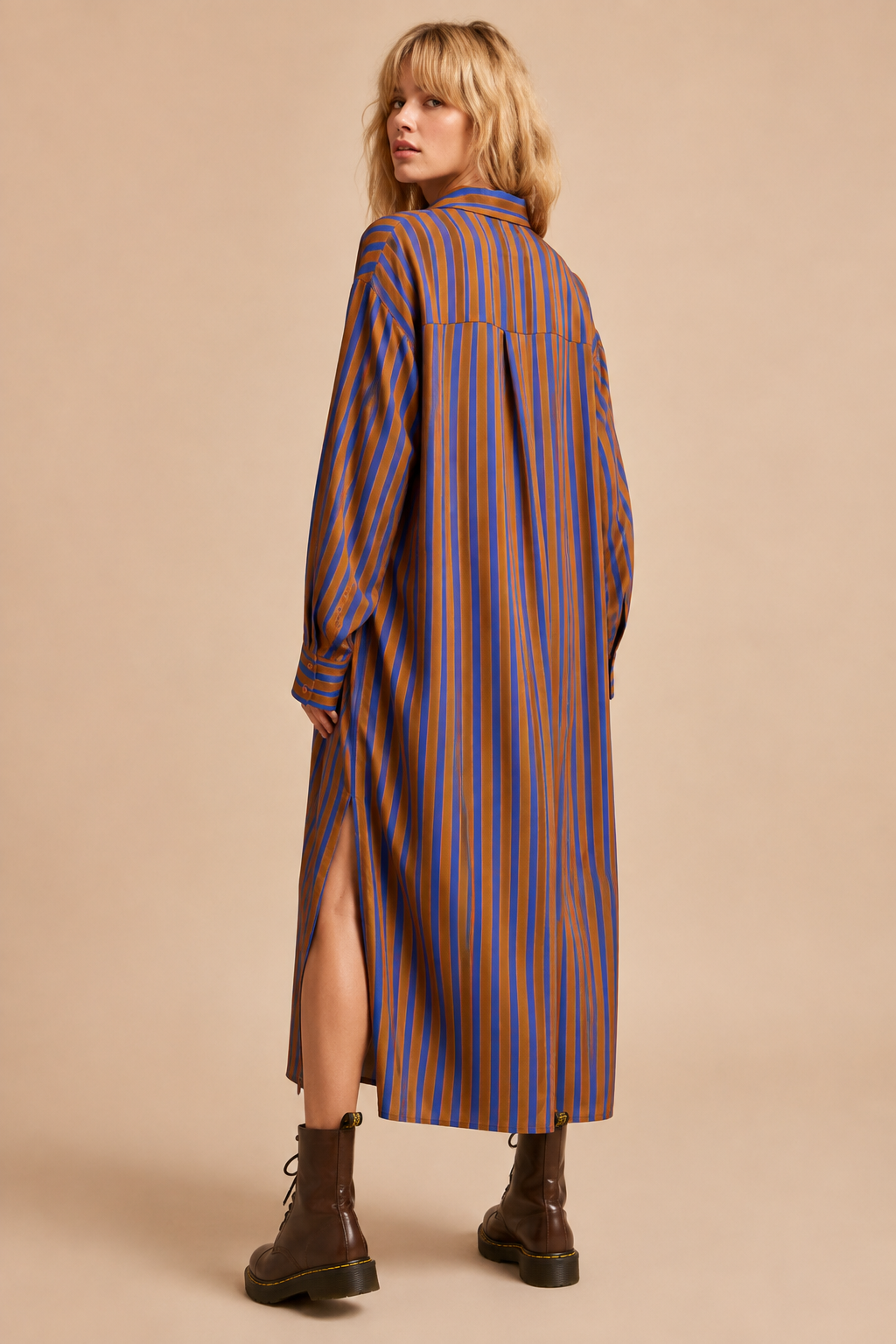 The Uptown Stripe Midi Dress