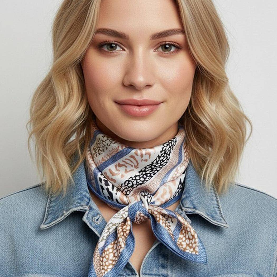 Abstract Leopard Print Bandana: COR