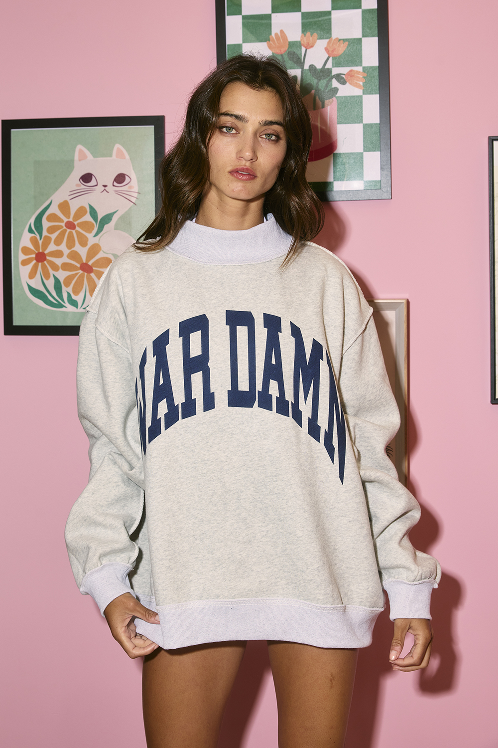 War Damn & Tigers Reversible Mock Neck Sweatshirt