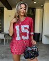 Patent Black Cream Stadium Bag