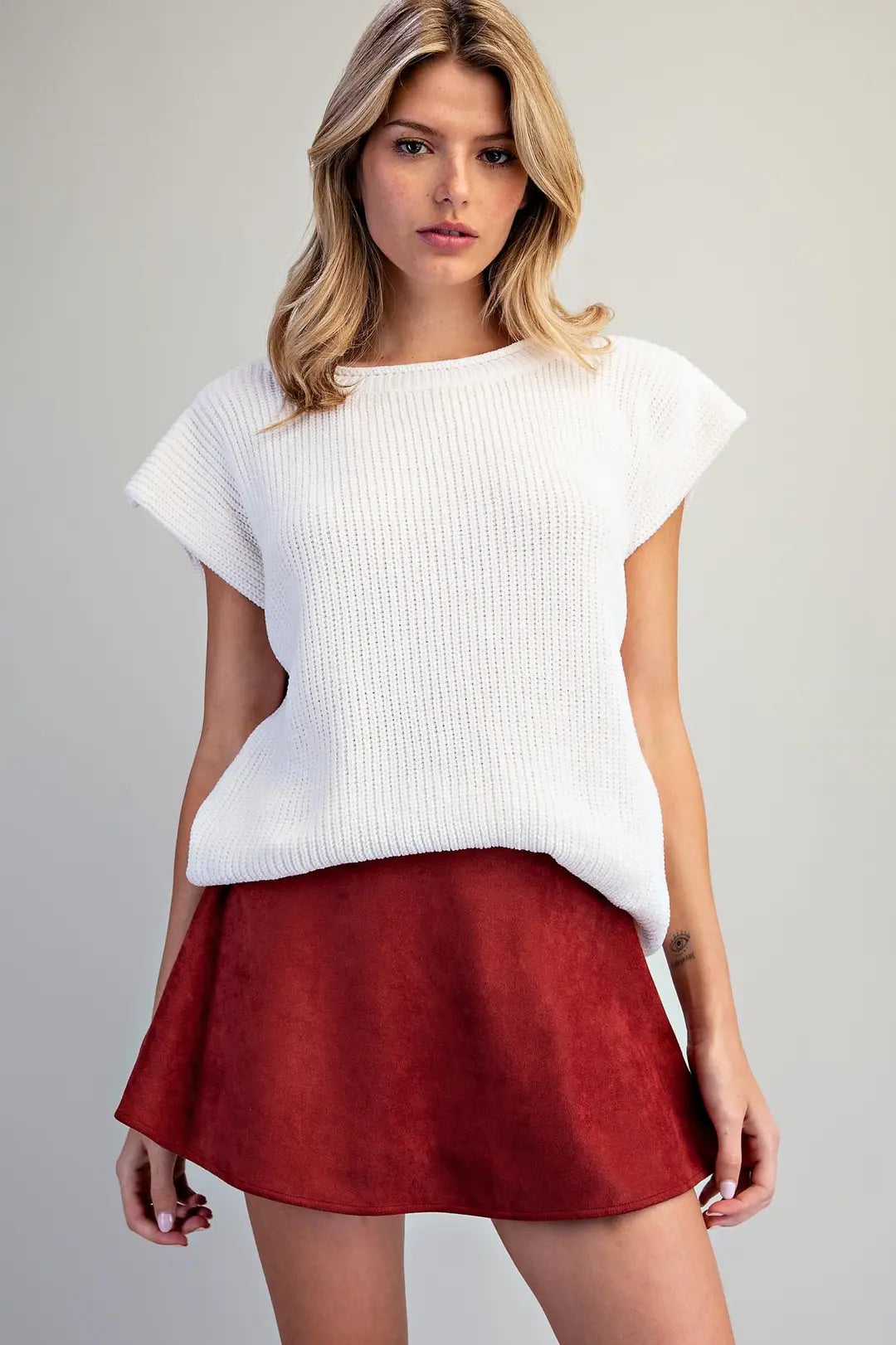 🤍 Cream Cloud Chenille Top