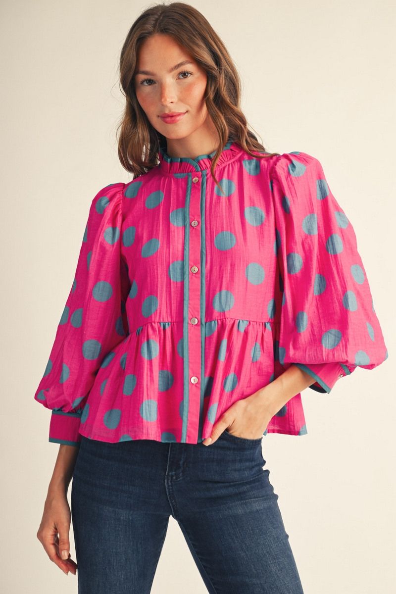 The Madison Polka Dot Top Two Colors!