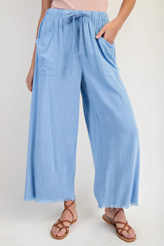 Sunwashed Wide Leg Pants Two Colors!