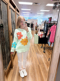 Minnie Mint Floral Sweater