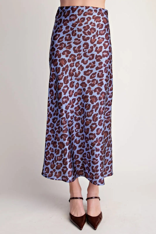 The Leopard Luxe Midi Skirt Two Colors!