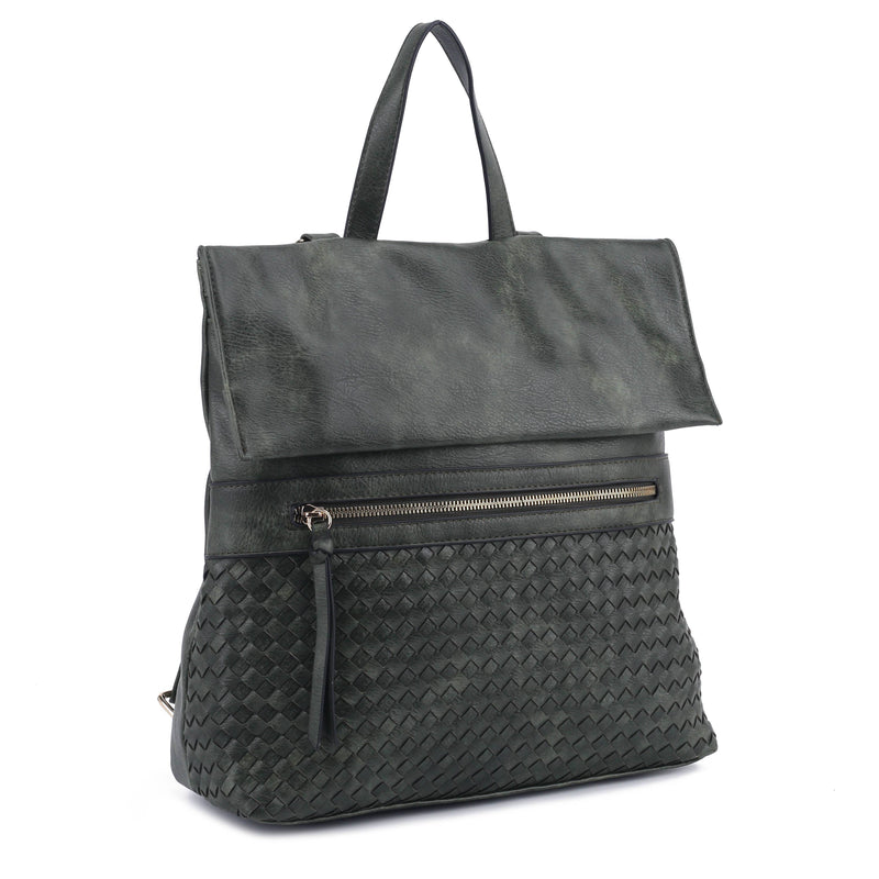 HELENA Woven Flap Backpack Two Colors!