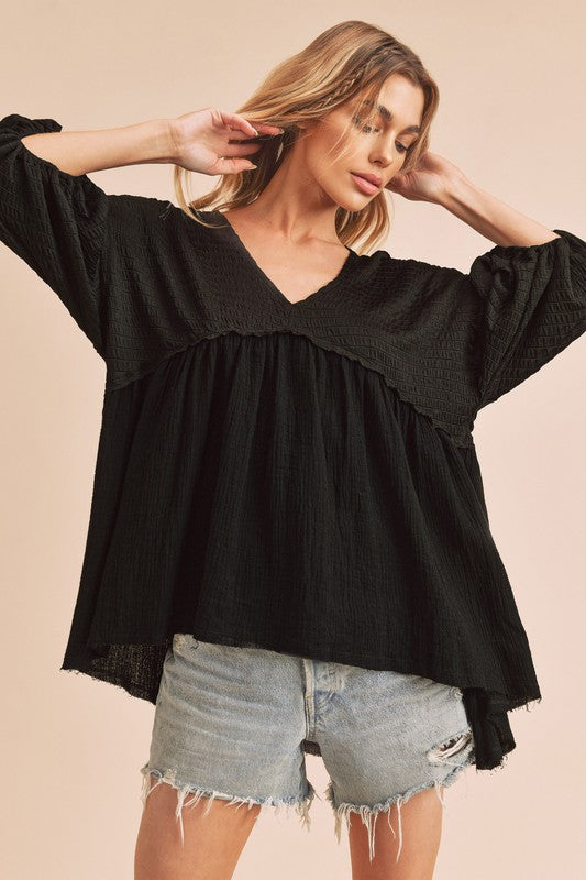 Natalie Babydoll Top