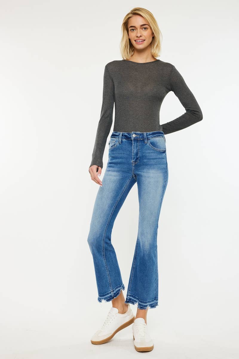 KanCan High Rise Crop Bootcut Denim