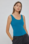 Basic Double Lined Scoop Neck Tank!