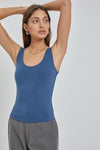 Basic Double Lined Scoop Neck Tank!