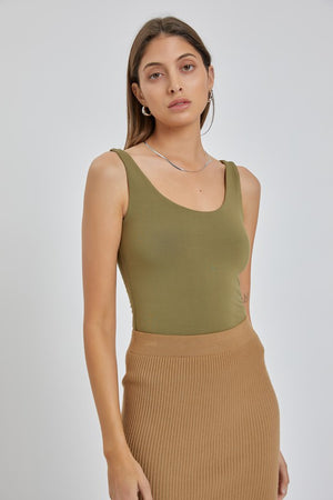 Basic Double Lined Scoop Neck Tank!