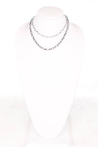 Kadee Necklace in White/Hematite