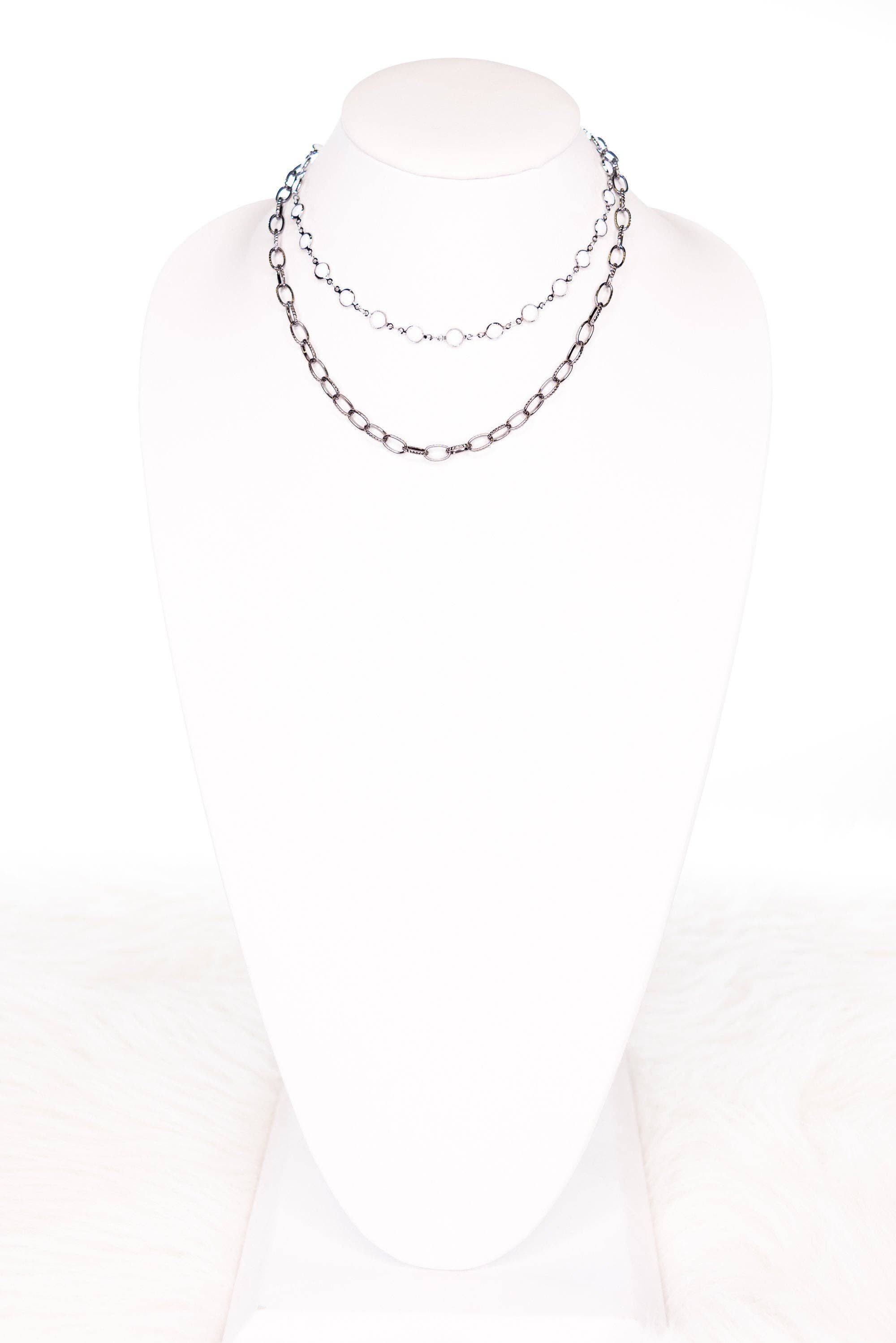 Kadee Necklace in White/Hematite