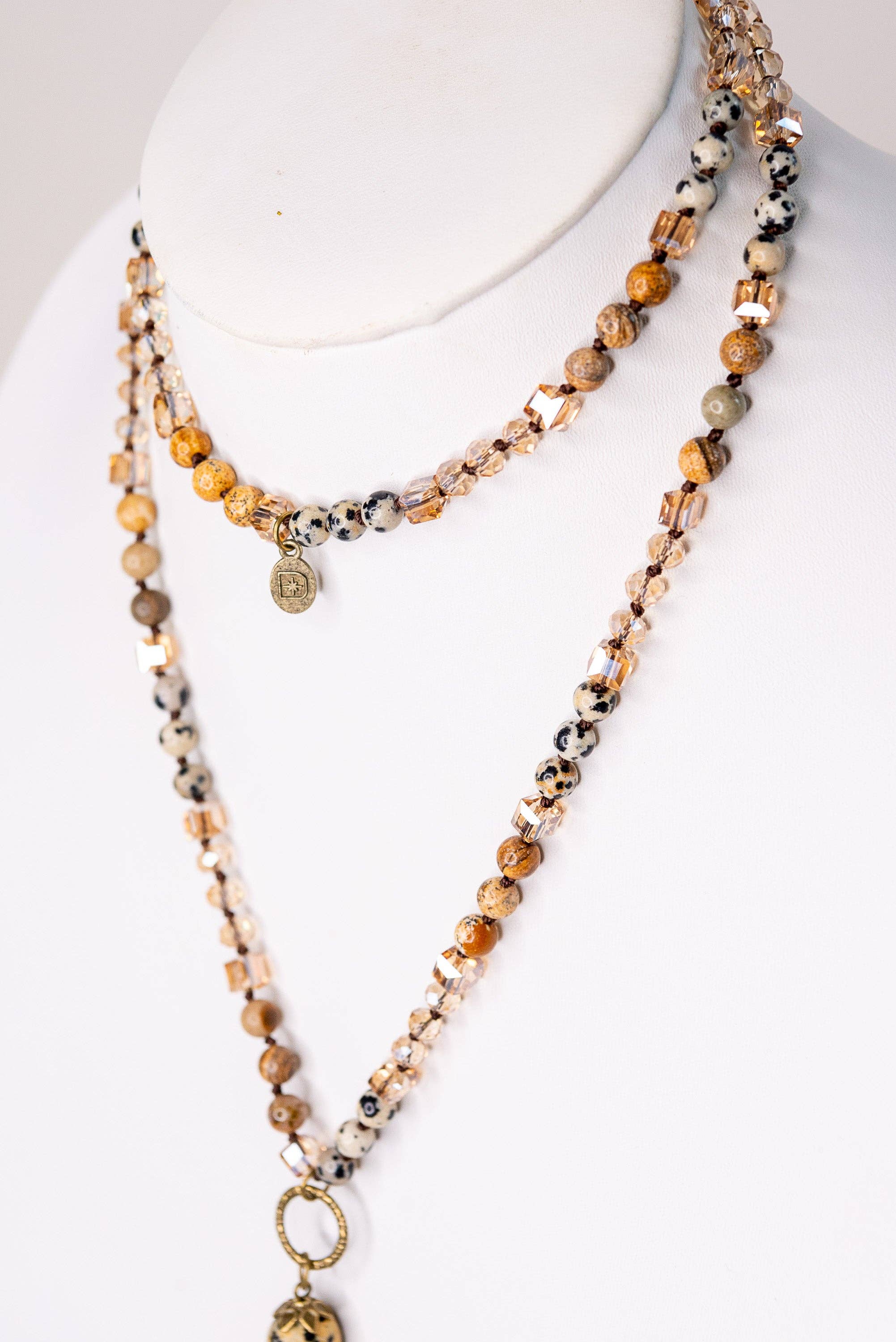 Debbie Necklace in Brown/Dalmation