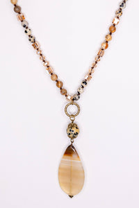 Debbie Necklace in Brown/Dalmation