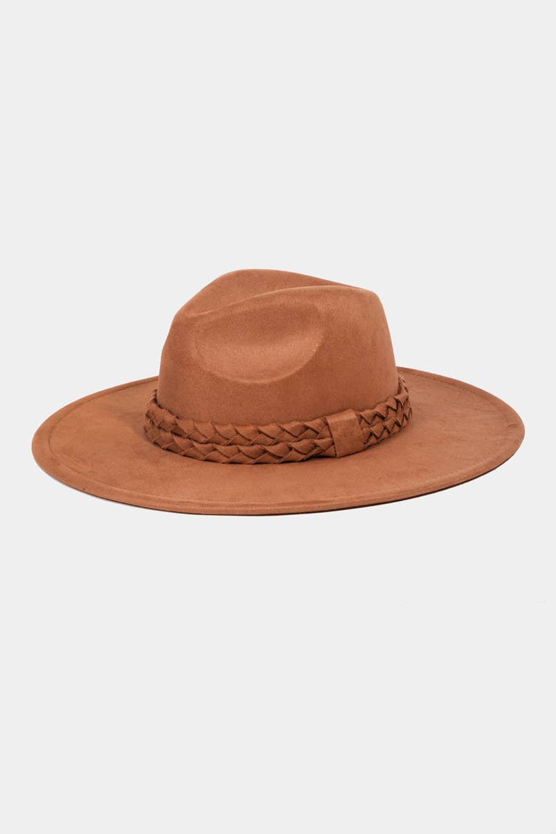 Rust Double Rope Braided Hat