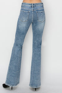 Risen Mid Rise Flare Jeans