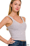 Washed Ribbed Tank Top Many Colors!