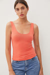 Basic Double Lined Scoop Neck Tank