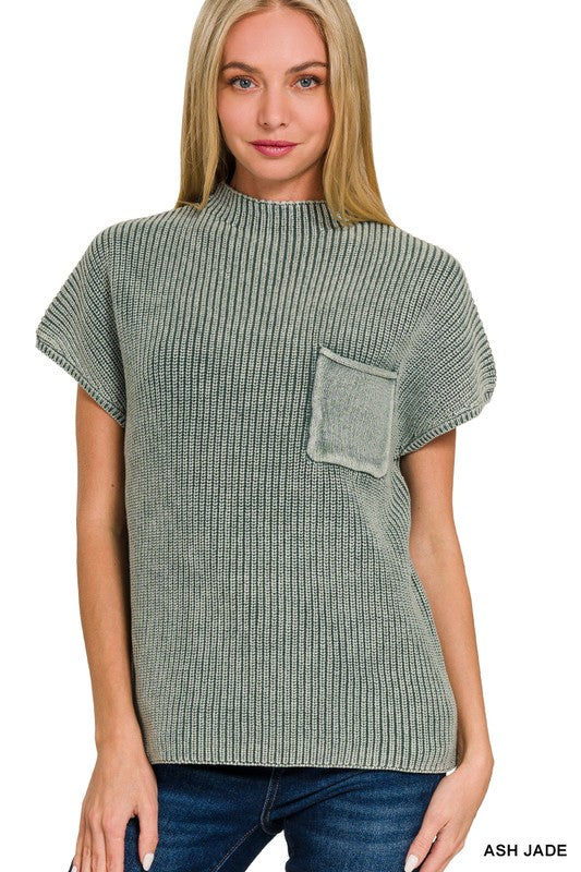 Jaded Mock Neck Sweater Two Colors!