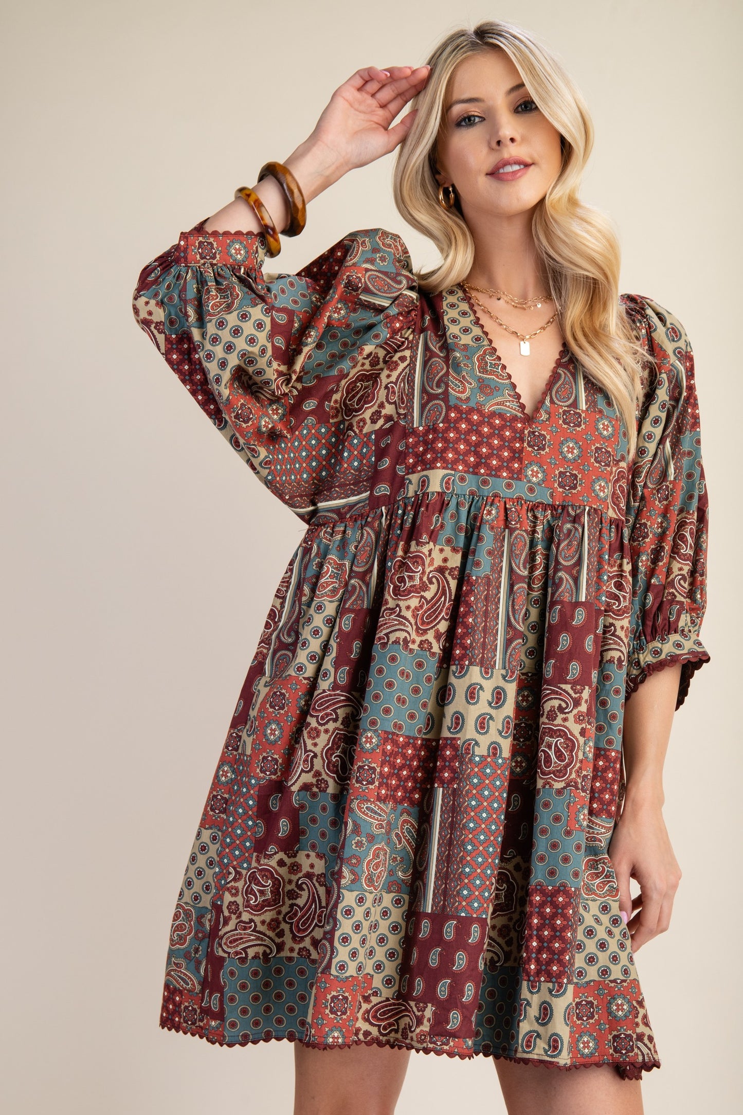 Vintage Vine Paisley Dress